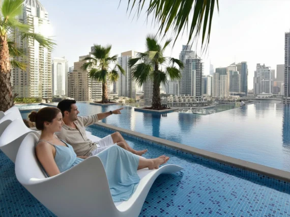 A couple enjoying the amenities of their condo in Panama