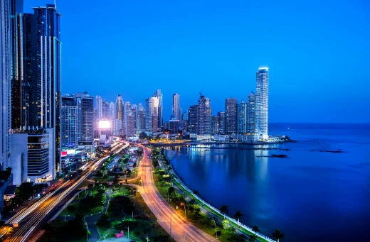 Aerial View of Oceanfront Panama City Condos
