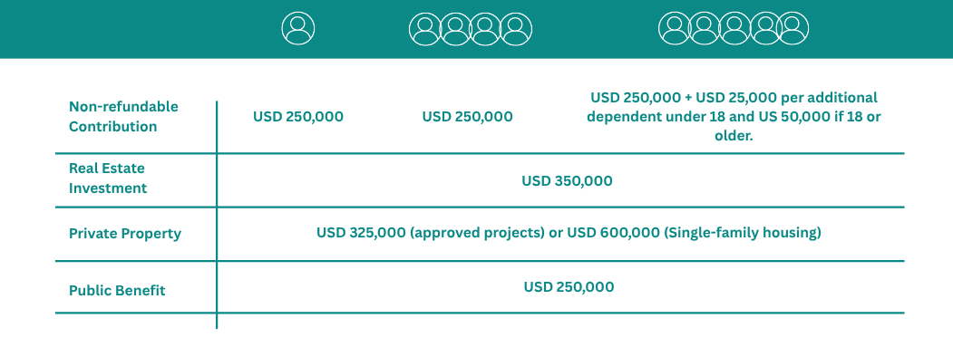 Investment by Family Size — St. Kitts & Nevis CBI