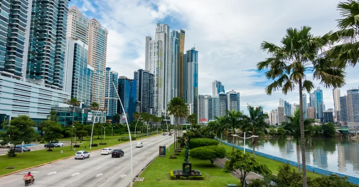 View of oceanfront real estate in Panama City